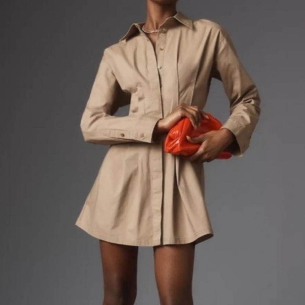 VERO MODA VMBENNO L/S DETAIL MINI PINTUCK SHIRT DRESS IN BRUSH STYLE#10259618